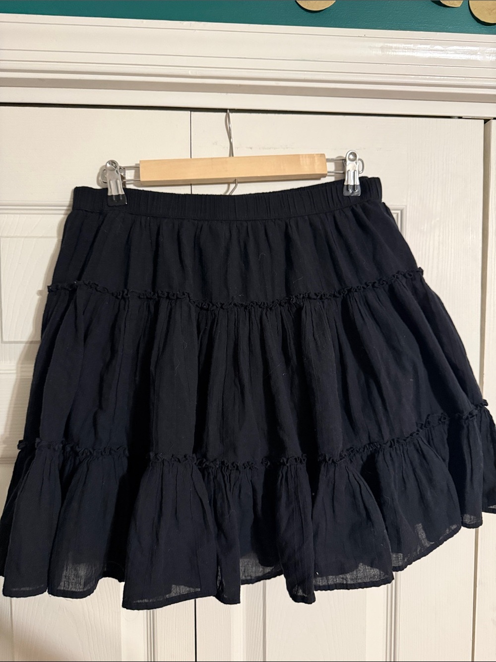 American Eagle Outfitters Black Tiered Ruffle Skirt